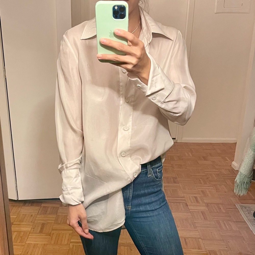 100% Silk Massimo Dutti Shirt